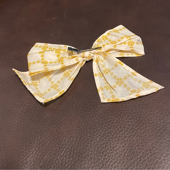 Eleanor Rose Floral Blue and Yellow Kids Dress with matching bow. - Picture 8 of 8